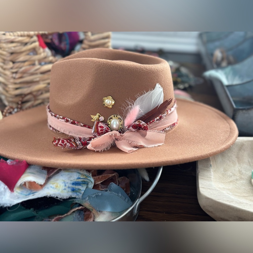 Custom wide brim by Howdy Hat bar & Co.